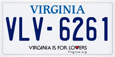 VA license plate VLV6261