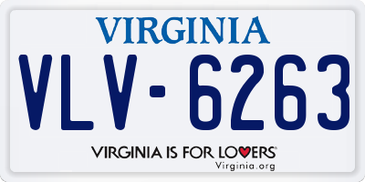 VA license plate VLV6263