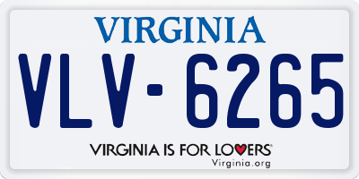 VA license plate VLV6265