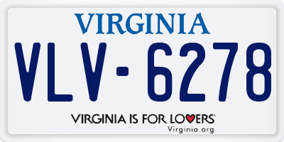 VA license plate VLV6278