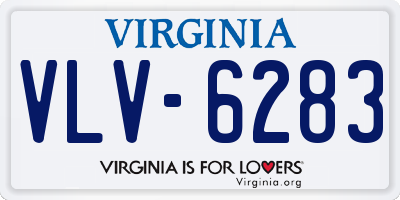 VA license plate VLV6283