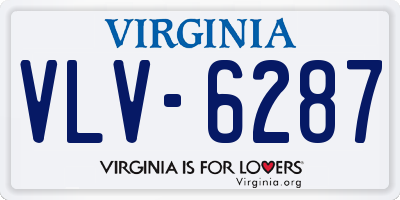 VA license plate VLV6287