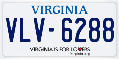 VA license plate VLV6288