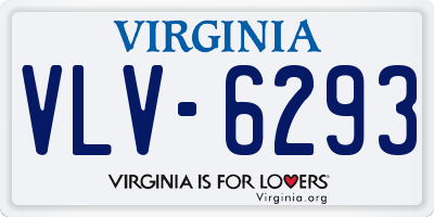 VA license plate VLV6293