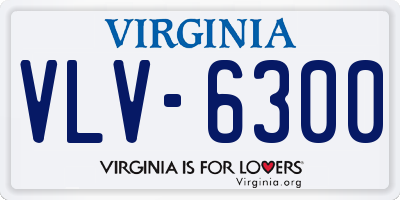 VA license plate VLV6300