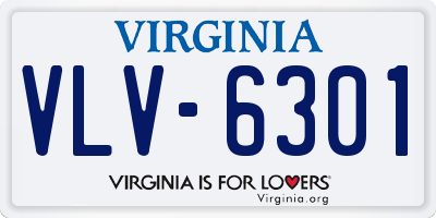 VA license plate VLV6301