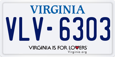 VA license plate VLV6303