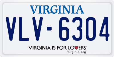 VA license plate VLV6304