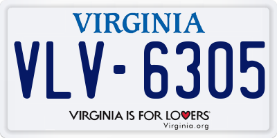 VA license plate VLV6305