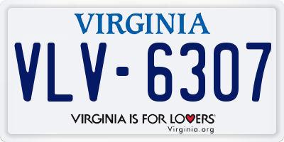 VA license plate VLV6307