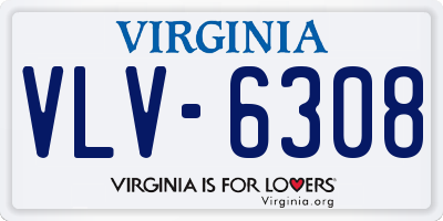 VA license plate VLV6308