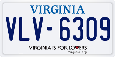 VA license plate VLV6309