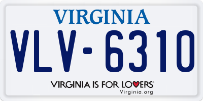 VA license plate VLV6310