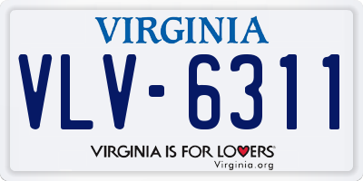 VA license plate VLV6311