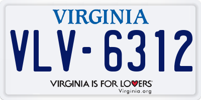 VA license plate VLV6312