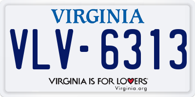 VA license plate VLV6313