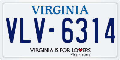 VA license plate VLV6314