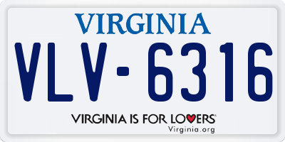 VA license plate VLV6316