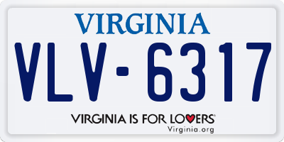 VA license plate VLV6317