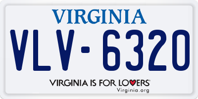 VA license plate VLV6320