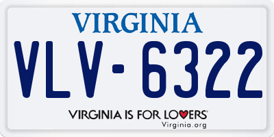 VA license plate VLV6322