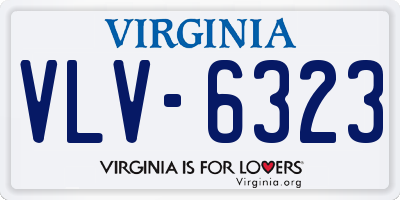 VA license plate VLV6323