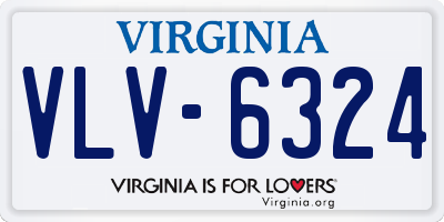 VA license plate VLV6324