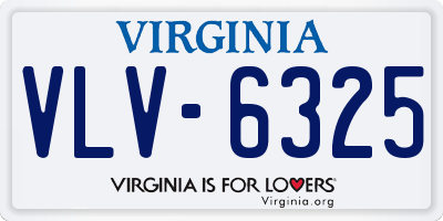 VA license plate VLV6325