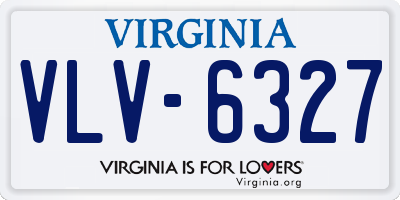 VA license plate VLV6327