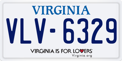 VA license plate VLV6329