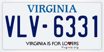 VA license plate VLV6331