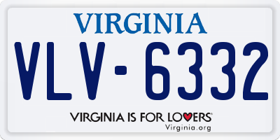 VA license plate VLV6332