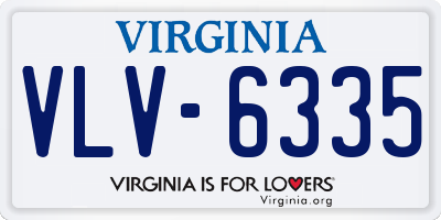 VA license plate VLV6335