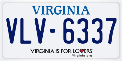 VA license plate VLV6337