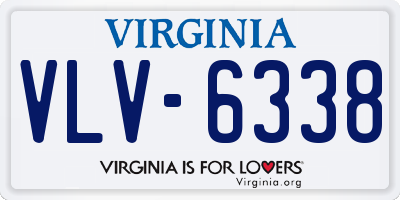 VA license plate VLV6338