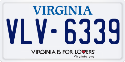 VA license plate VLV6339