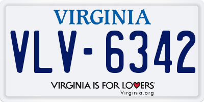 VA license plate VLV6342