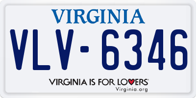 VA license plate VLV6346