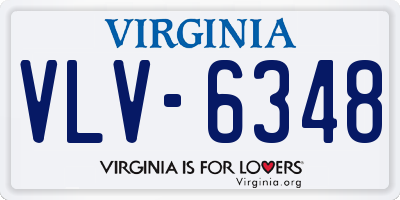 VA license plate VLV6348