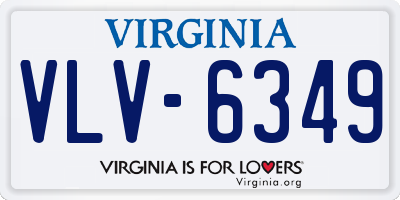 VA license plate VLV6349