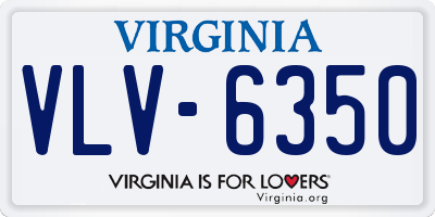 VA license plate VLV6350