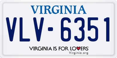 VA license plate VLV6351