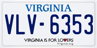 VA license plate VLV6353