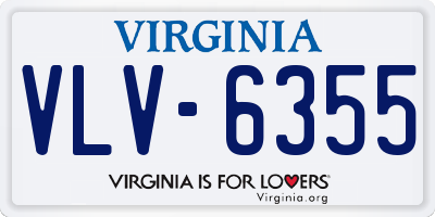 VA license plate VLV6355