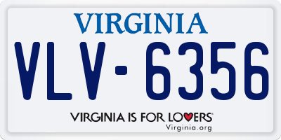 VA license plate VLV6356