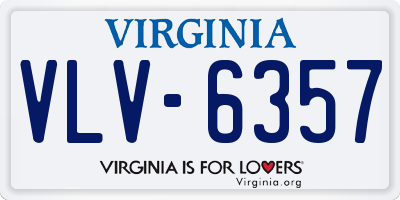 VA license plate VLV6357