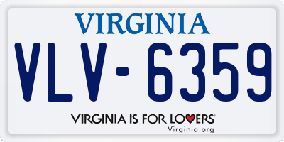 VA license plate VLV6359