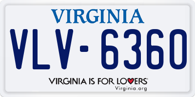 VA license plate VLV6360