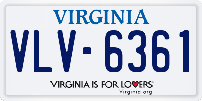 VA license plate VLV6361