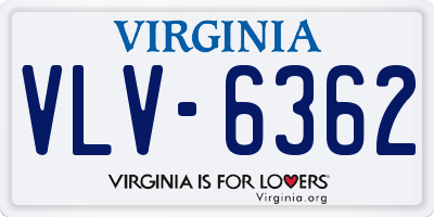 VA license plate VLV6362